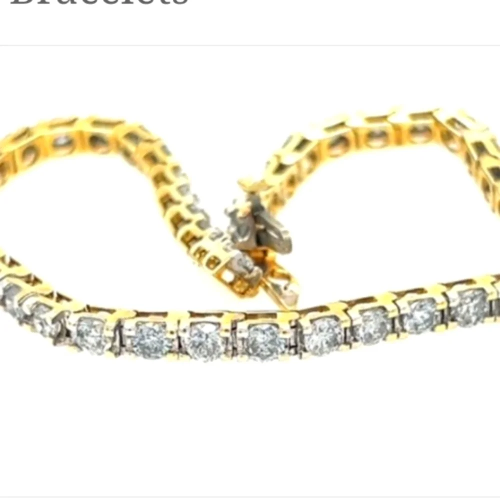 14K 5.50 Carats DIAMONDS 8" Truly Gorgeous Luxury - Picture 1 of 7